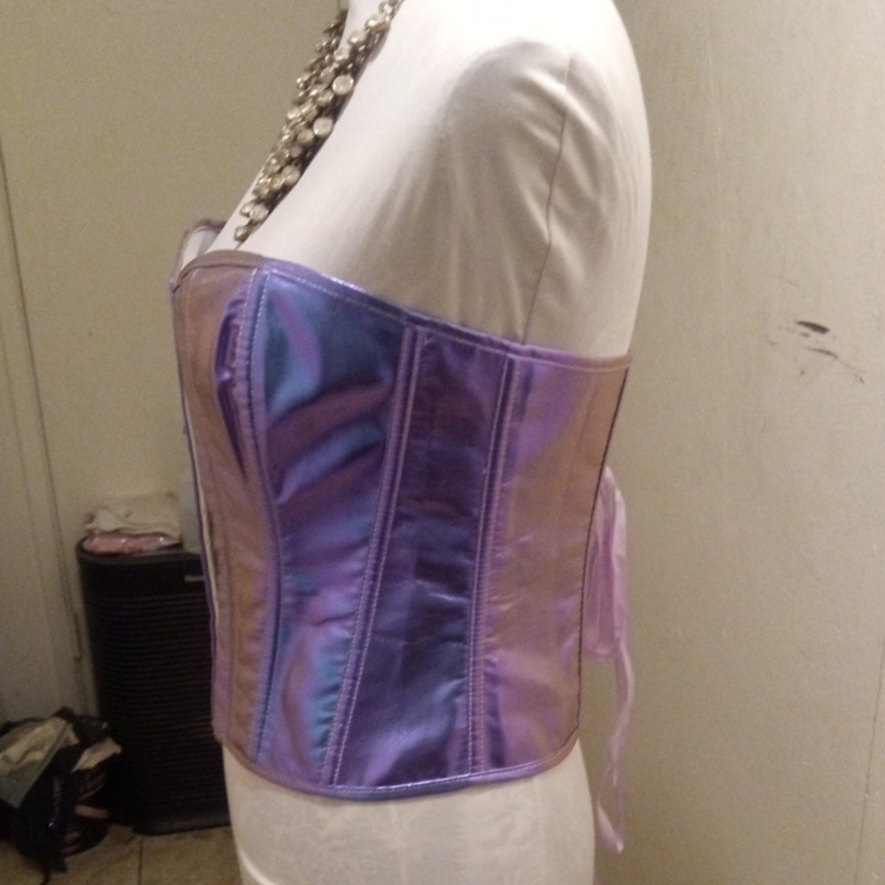 Iridescent Purple Corset Top - Picture 2 of 7